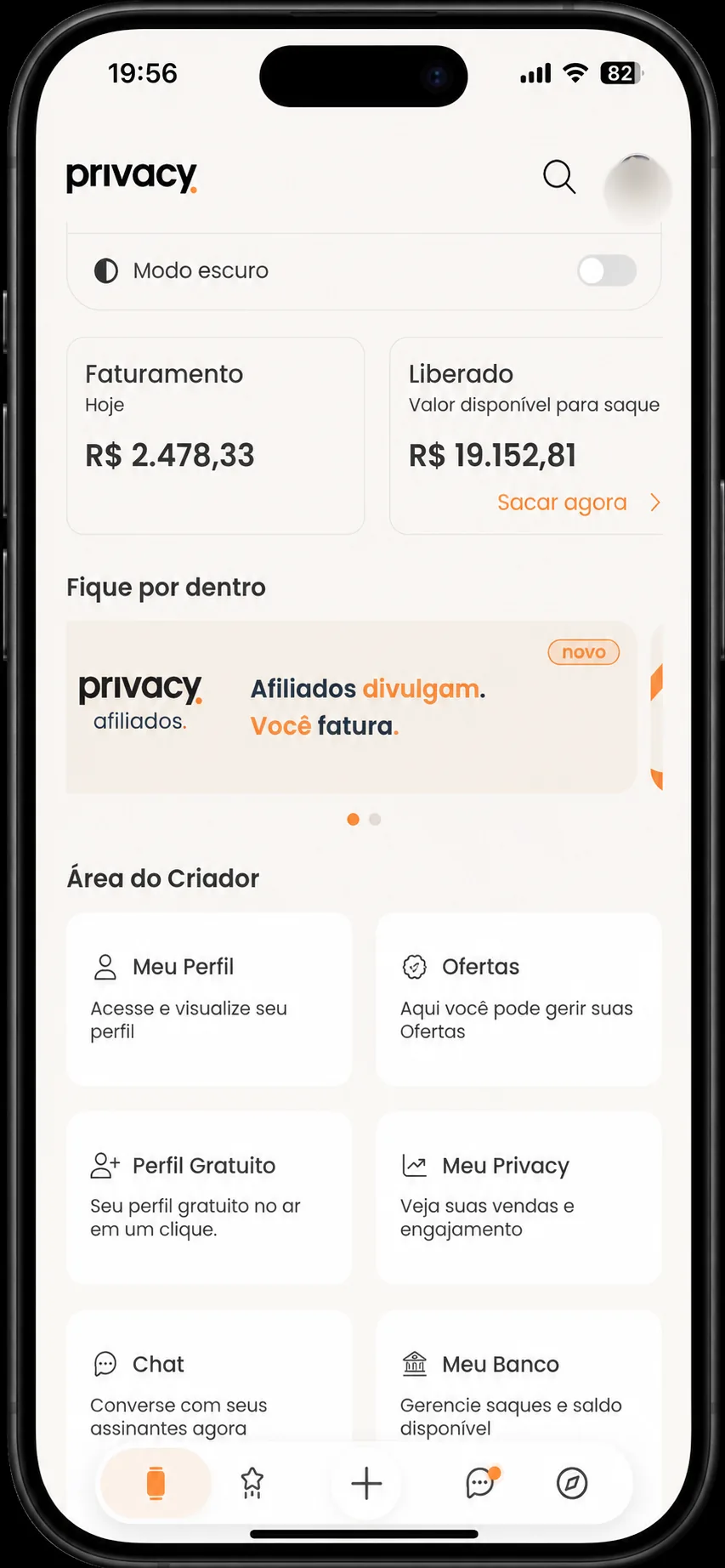 Mockup de faturamento